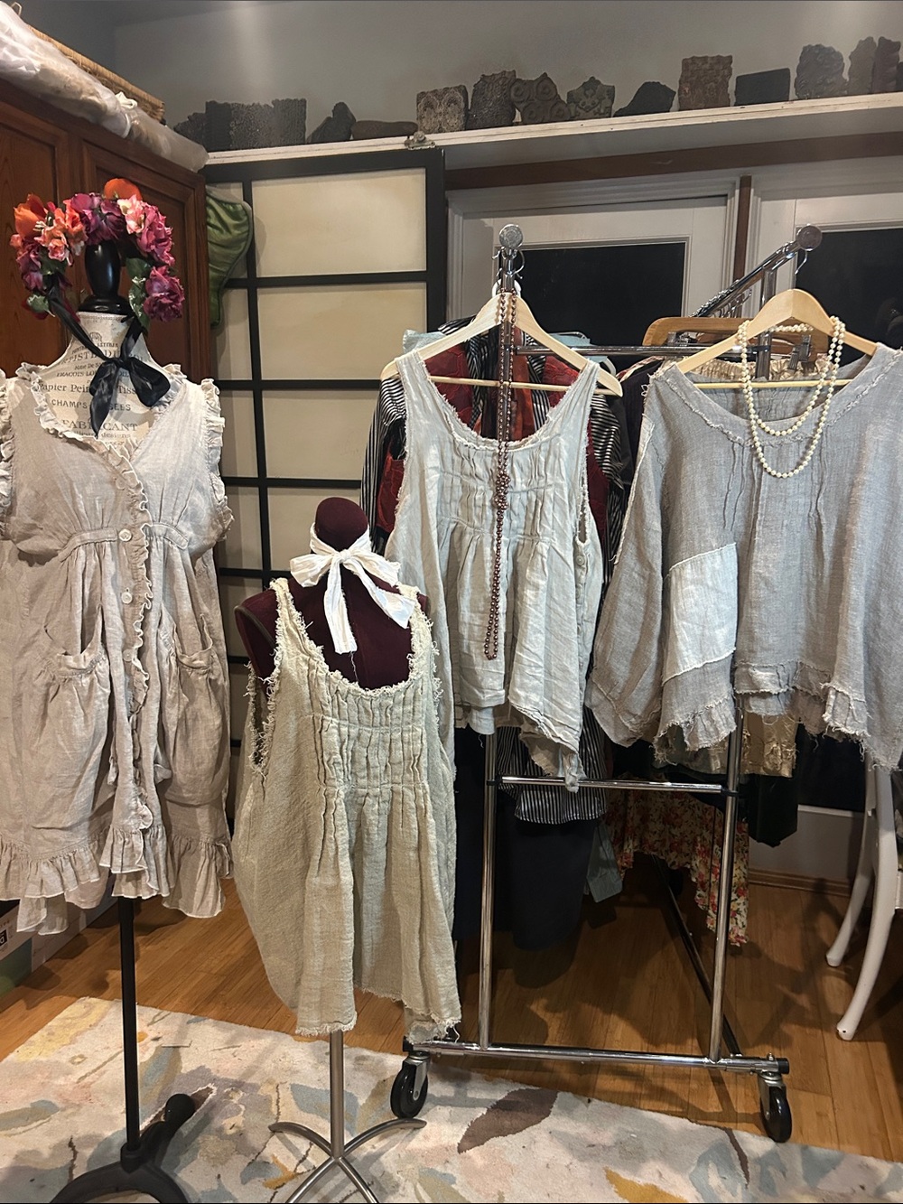 Magnolia Pearl natural linen tops collection